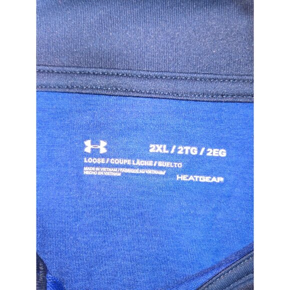 Under Armour Mens 2XL Long Sleeve Blue Quarter-Zip Pullover - Picture 5 of 8